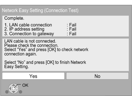Network Easy Setting (Connection Test) - Helpot verkkoasetukset (yhteystesti) Ellet löydä oikeaa verkkonimeä (SSID*2), valitse Search again ( hae uudestaan).