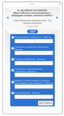 ) Sähköinen vastausmahdollisuus kunnan internetsivujen kautta Kyselystä tiedotettiin paikallislehdessä Sydän-Hämeessä