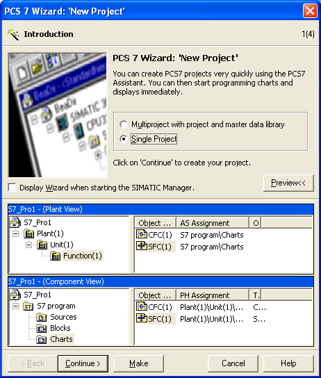 - Valitse single-project Continue - CPU 414-3 DP 6ES7 414-3XJ00-.