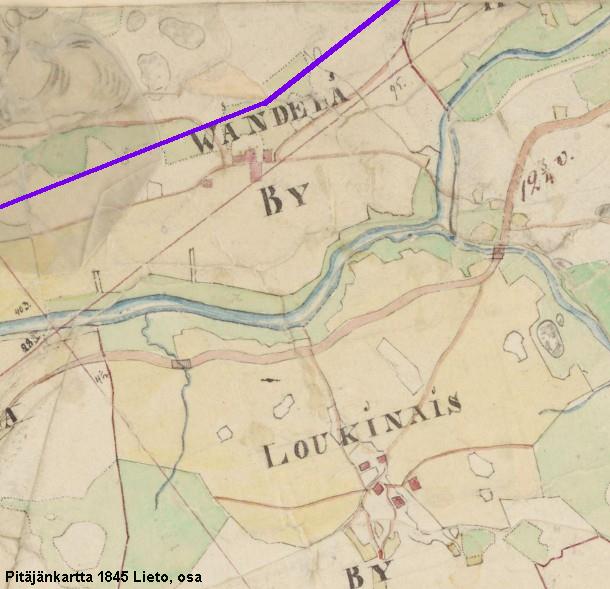 130 m on löydetty hopea-aarre, alueelta jossa on kaksi kuppikiveä (Brusila, inv. 1991, kartalla nro 6, kuppikivet kelt.