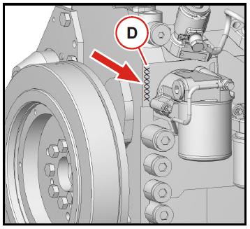 2011 Moottorisarjat, moottorinumeron sijainti Tyyppikilpi sijaitsee venttiilikannen päällä (C). Moottorinumero on stanssattuna sylinterilohkoon (D).