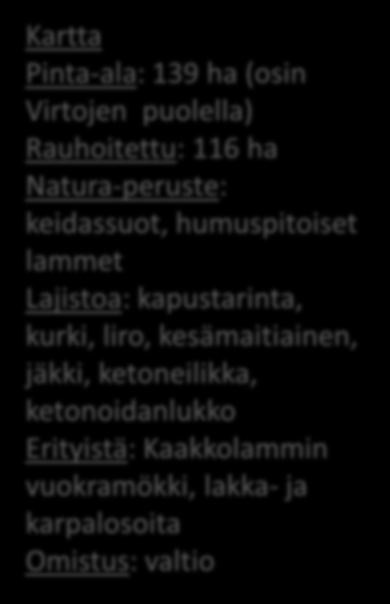 lammet Lajistoa: kapustarinta, kurki, liro, kesämaitiainen, jäkki,