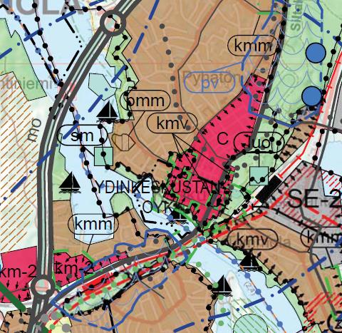 Heinolan strateginen yleiskaava 2035 Suunnittelualue sijoittuu olevan taaja-asutuksen alueelle.