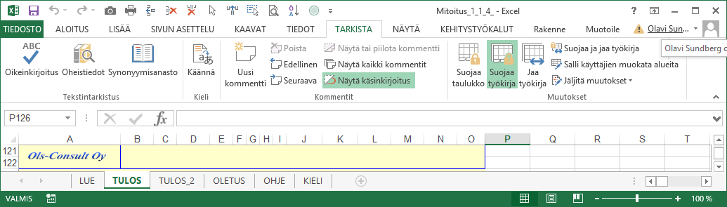 Yleistä OLETUS sivulle on kerätty laskennassa käytettäviä oletusarvoja. Valtaosa oletusarvoista voidaan muuttaa oletussivulla.