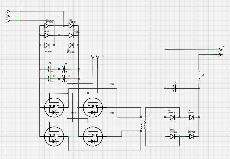 2 Prototyyppi Piirin rakenteen selvittämisen jälkeen aloimme suunnitella yksinkertaista samalla periaatteella toimivaa laturia. Tässä vaiheessa projekti näytti selvältä.