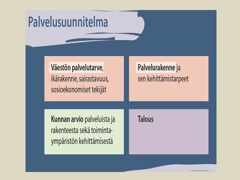 edellyttävät. Palvelut n tteutettava väestön tarpeet humin ttaen lähellä palvelujen käyttäjiä.