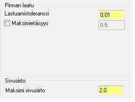 38 TYÖSTÖTYYPIN VALINTA 2 Valitse työstömenetelmäksi