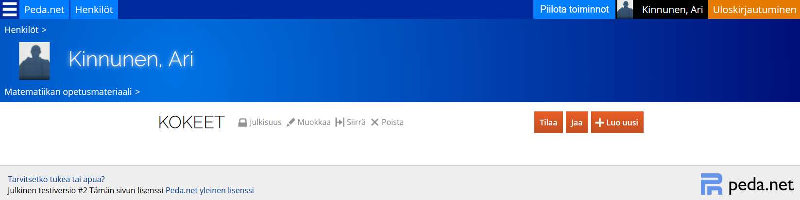 Työvälineet Dokumentit HUOM!