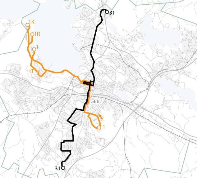 linja tasaa merkittävästi aikaa keskustassa. Muut Lahden seudun linjat käyvät kääntymässä torin ympärillä, mikä vähentää keskustan läpi kulkevan matkustuksen houkuttelevuutta.