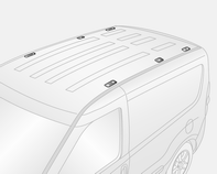Säilytys 53 Kiinnityssilmukat Pakettiauto Combo Tour Kattotelinejärjestelmä Kattoteline Turvallisuussyistä ja kattovaurioiden välttämiseksi suosittelemme automalliin hyväksytyn kattotelineen käyttöä.