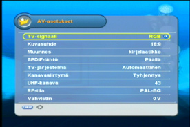5.3.1 Kieliasetukset Tästä valikosta asetetaan toivotut kieliasetukset valikoille, oletusääniraidoille ja oletustekstitykselle.