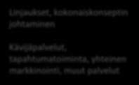 Linnaniemi 2 - osakeyhtiömalli Linnanniemi Kansallismuseo Linnanniemen palveluosakeyhtiö Hämeenlinnan kaupunki Linnan näyttelyt ja museotoiminta Linjaukset, kokonaiskonseptin johtaminen
