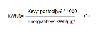 18 Kuvio 6. Polttoöljyn laskukaava. 4.2 POLTTOHAKE Polttohake on yleisnimitys polttoon käytettäville eri tekniikoilla tehdylle hakkeelle tai murskeelle.