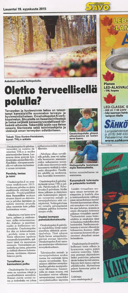 2015 Myös ammattilaisille esitelty aktiivisesti ympäri Suomea Palvelun kävijämääriä seurataan kuukausittain