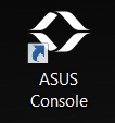 ASUS Consolen käynnistys Napsauta käynnistysnäytön -kuvaketta tai työpöydän -kuvaketta.