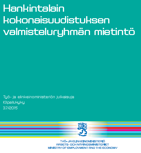 Hankintalaki uudistuu; tavoitteita uudistumiselle Julkisten varojen käytön tehostaminen Hankintamenettelyn yksinkertaistaminen Käsitteiden selkiyttäminen Parantaa pk-yritysten