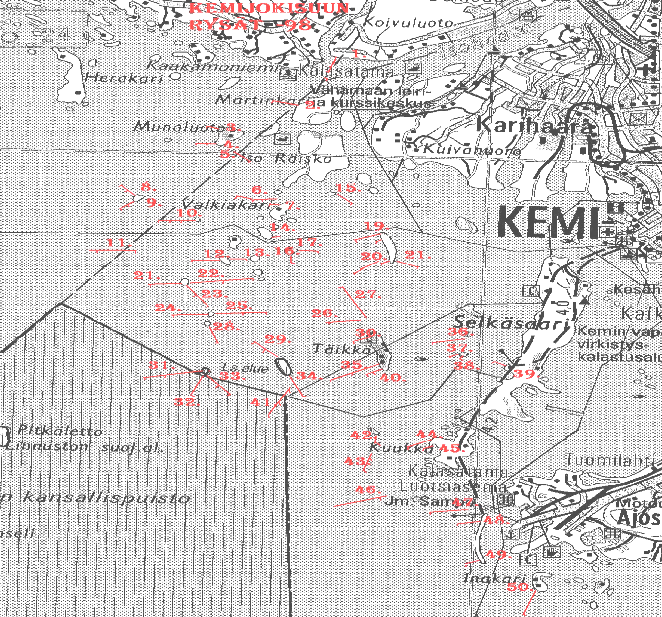 3.2.3 Terminaalikalastuksen käytännön vaikutukset Rakennetun Kemijoen terminaalikalastusta on tehostettu merialueella sen käynnistymisestä (1994) lähtien. 22-23.7.