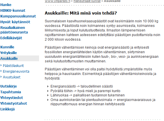 Vinkkejä kotiin ja