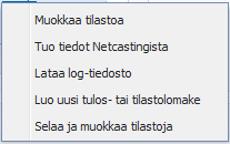 Tilaston saat tarvittaessa uudelleen esiin alkamalla alusta, valitsemalla oikean tiedoston, napsauttamalla seuraavaa ( Next ) ottelutiedoissa, kokoonpanossa ja tapahtumalistassa, kunnes tulet