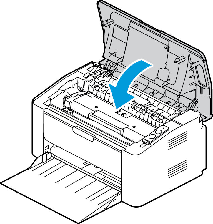 Paperitukkeumien selvittäminen Paperitukkeumien selvittäminen Jos koneeseen tulee paperitukkeuma, koneen tilan merkkivalo palaa oranssina.