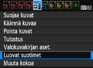 U Luovien suotimien käyttäminen Voit lisätä kuvaan seuraavia luovia suotimia ja tallentaa lopputuloksen uutena kuvana: rakeinen mustavalkokuva, pehmeäpiirto, kalansilmätehoste, lelukameratehoste ja