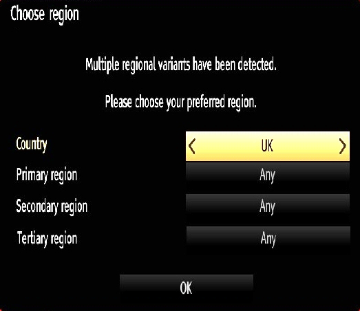 If you select CABLE option and press OK button on the remote control to continue, the following message will be displayed on the screen: To continue please select YES and press OK.