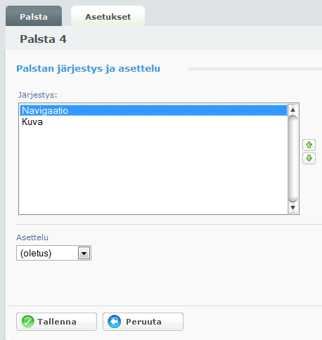 Elementtien järjestely sivulla Jos lisäät sivulle tekstiä ja kuvia sekaisin, kannattaa elementit lisätä kerralla ja järjestää oikeaan järjestykseen ennen sisällönsyöttöä.