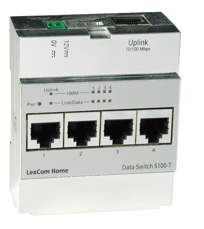 Datakytkin S100-T Sähkönumero 72 004 95 Datakytkin S100-T Datakytkimen tehtävä on välittää tiedonsiirto paikallisverkossa (esimerkiksi kodin sisällä) eri laitteiden välillä.