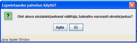 23.6.2014 21 (30) 5 Puheluiden käsittely 5.1 Puhelunvälittäjätehtävän avaaminen Kirjautuessasi sisään puhelunvälittäjätehtävä on suljettu, eikä saapuvia puheluita tule käsiteltäväksi.