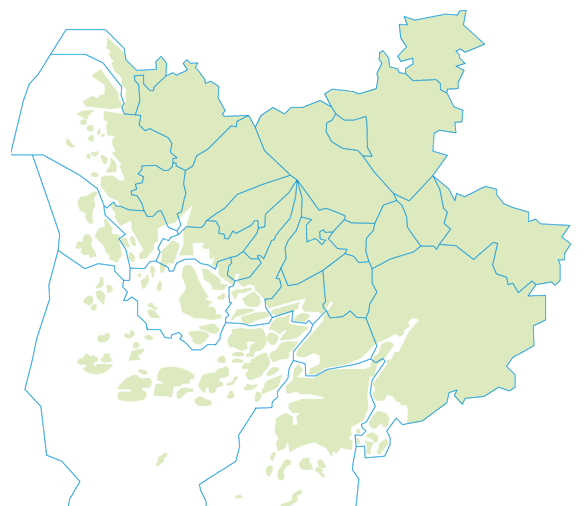 Tyks-Sapa-liikelaitoksen toimipisteet 2010 Kl.