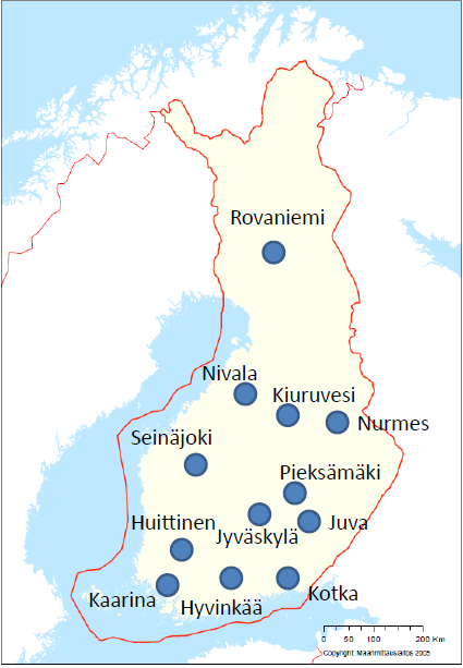 Työpajat Alueellisia työpajoja kaikkiaan 12 kpl vuosina 2012 2014 Yhteensä noin 250 osallistujaa Haettu mahdollisimman käytännönläheisiä ja kullekin