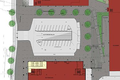 PTS 2012-2026 Tero Tenhunen Keskustan kallioparkkeihin liittyvät kadut ja torit 12.12.2011 Tampereen kaupungin omistama Finnpark Oy on toteuttanut Hämeenkadun alle noin 1000 autopaikan pysäköintiluolan Hämpin parkin.