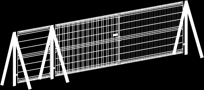 6 Oven ja portin asettaminen paikoilleen kuoppien vahvistuksissa oleviin