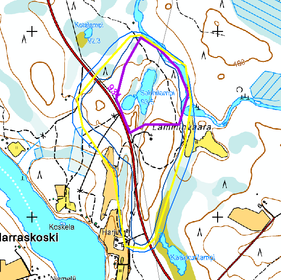 Salmilampi Pohjavesialuenumero: 12699238 Muu pohjavesialue Arvoluokka: 5 Sijainti: Rovaniemen keskustasta (kirkosta) noin 35,5 km NNW, Marraskosken kylältä noin 1,2 km NE Rajaus on osa laajempaa