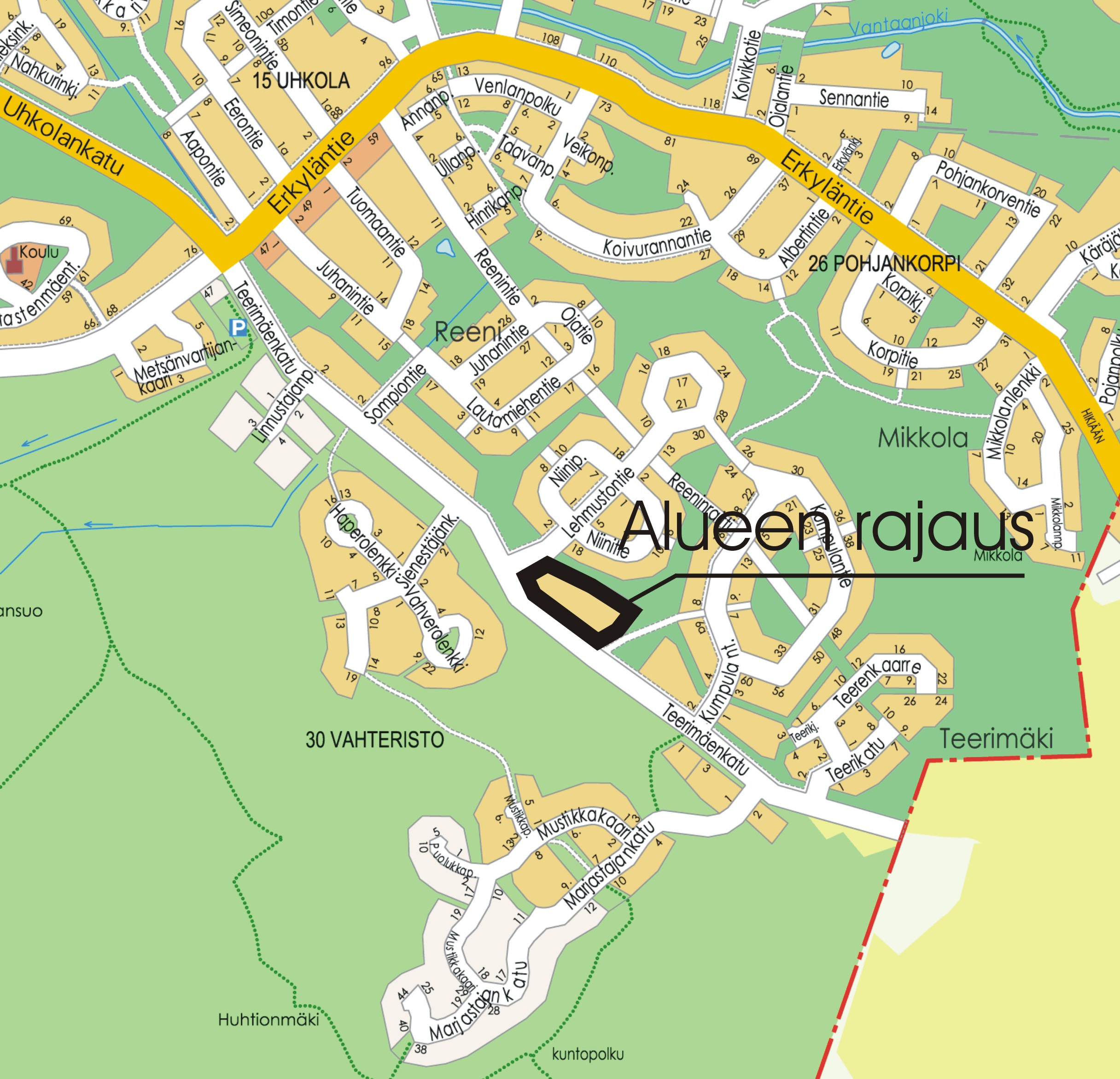ALUEEN SIJAINTI LIITE 1 kaupungin omistuksessa olevat alueet