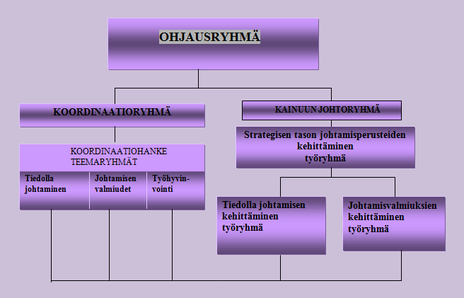 Sivu 27 / 141 3. KAINUUN OSAHANKE 3.1. Kainuun osahankkeen organisoituminen Kainuun osahankkeen keskeisinä toimijoina työskentelivät projektipäällikkö ja projektisuunnittelija sekä osa-aikainen projektisihteeri.