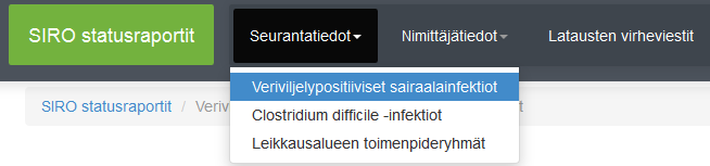 Seurantaosioihin ilmoittautuminen 12 tarkoittaa että kaikkien ko.