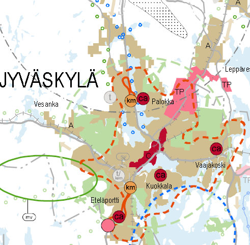 FCG SUUNNITTELU JA TEKNIIKKA OY Raporttiluonnos 120 (123) Ote Keski-Suomen 4. vaihemaakuntakaavasta Jyväskylään keskeiseltä alueelta Uudenmaan 2. vaihemaakuntakaava Uudenmaan 2.