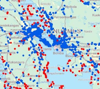 Asutuksen jakautuminen loma- ja pysyvään asutukseen Rakennus- ja huoneistorekisterin mukaan Pohjois-Karjalassa on noin 64 000 asuinrakennusta.