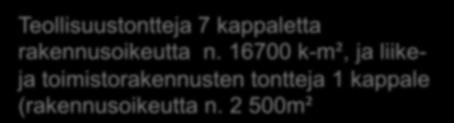 Kadut Vesiputket Teollisuustontteja 7 kappaletta rakennusoikeutta n.