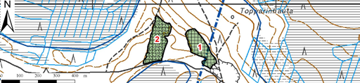 Karhukangas II A:n, Karhukangas II B:n ja Karhukangas II C:n pohjavesialueilta (kuvat 128-134) kartoitettiin yhteensä 36 soranottoaluetta.