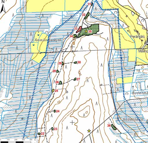 Kuva 134. Soranottoalueet: Karhukangas II C:n pohjavesialue, 1023251 C II lk, Kauhajoki.