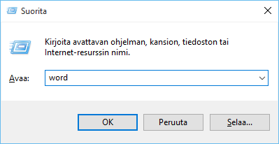 Hakukenttä Tehtäväpalkista löytyy hakukenttä, jonka avulla voi nopeasti etsiä sovelluksia tai tiedostoja (klikkaa kenttää, tai paina Win+S Omat jutut WWW Asetukset Cortana ei