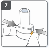 Valmistele kapseli: Irrota yksi yksikkö läpipainopakkauksesta reikäviivaa pitkin. Ota yksi yksikkö ja poista suojakalvo, jolloin kapseli tulee näkyviin. Älä paina kapselia folion läpi.