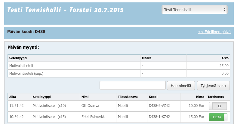 Päivän myynti Eazybreak-tililläsi Tilatut setelit näkyvät Eazybreak-tilisi Päivän myynnissä.