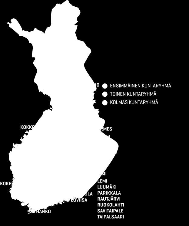 38 kuntaa valittiin 98 hakijasta Voimaa vanhuuteen - ohjelmaan I Kuntaryhmä 2010-7 kuntaa ja 2 yhteistoimintaaluetta, yhteensä 13 kuntaa II