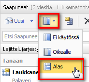 Outlook Web Access 2(7) Sähköpostin aloitusnäkymä 5 6 5 7 3 1 4 2 1. Kansioluettelo. Kun esim.