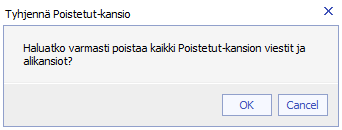 Outlook Web Access 6(7) Viestien poistaminen Yksittäisen viestin poistaminen 1. Klikkaa viestiluettelosta viestiä, jonka haluat poistaa. 2. Klikkaa Poista. Viesti siirtyy Poistetut-kansioon.