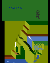 hyvin yleisessä käytössä. Kuvassa 1 on esitetty näyte Congo Bongo -pelin isometrisestä grafiikasta. Kuva 1: Isometristä grafiikkaa Congo Bongo -pelissä (Wikipedia, 2015a).