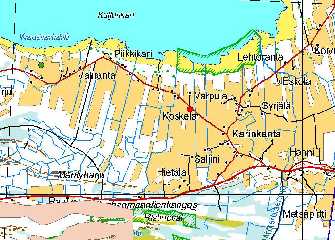 32 Kuvio 4. Karinkannan kartoituspisteet. Geologian tutkimuskeskus Ilmajoen tilusjakoalue Ilmajoen tilusjärjestely on vasta alkuvaiheessa.